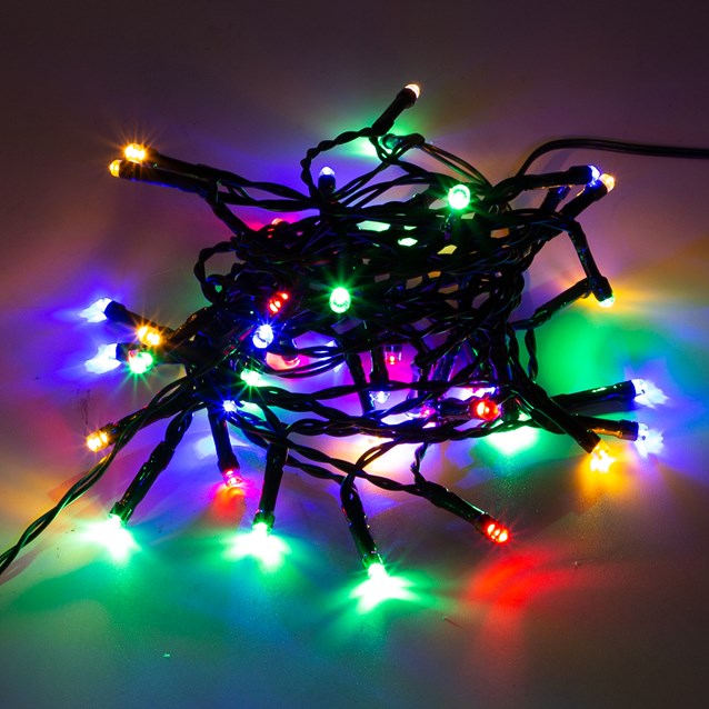 2PK - 50 LED Solar String Lights - Multicolour