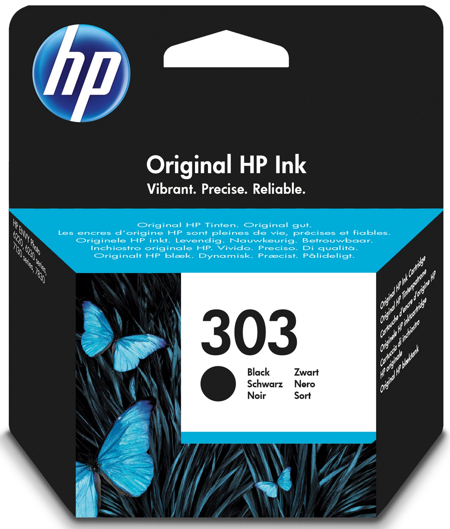 HP 303 BLACK high-Quality Black Original Ink Cartridge for Sharp, Crisp Printing