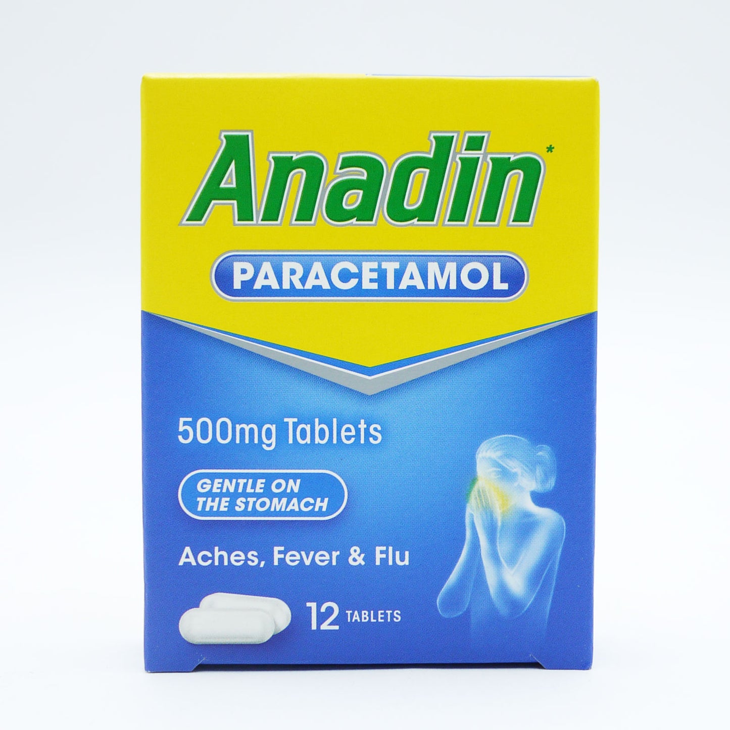 ANADIN PARACETAMOL 12'S TABLETS 500MG