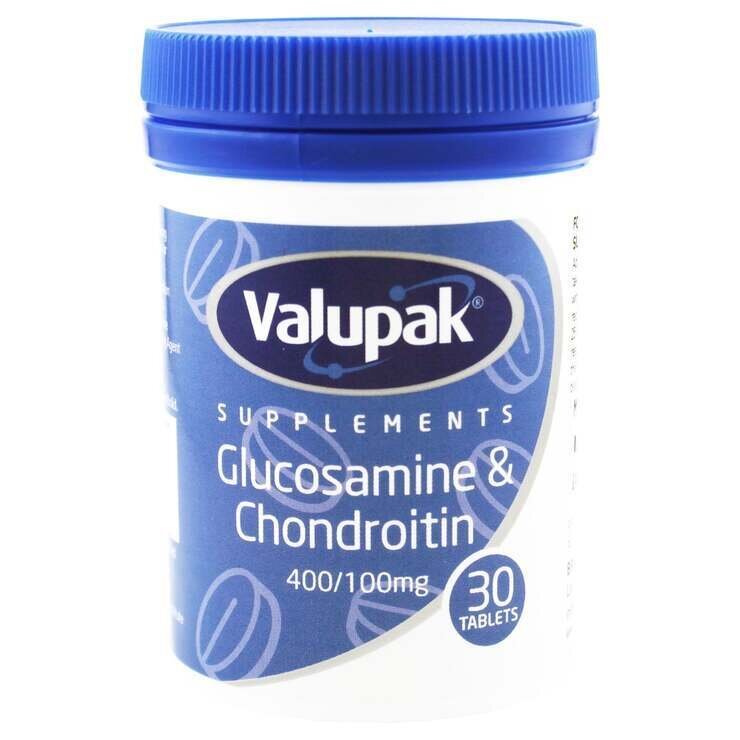 Valupak Glucosamine Chondroitin Tablets 100mg 30's