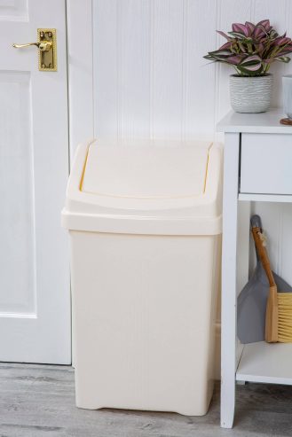 Casa 50Ltr Swing Bin Soft Cream