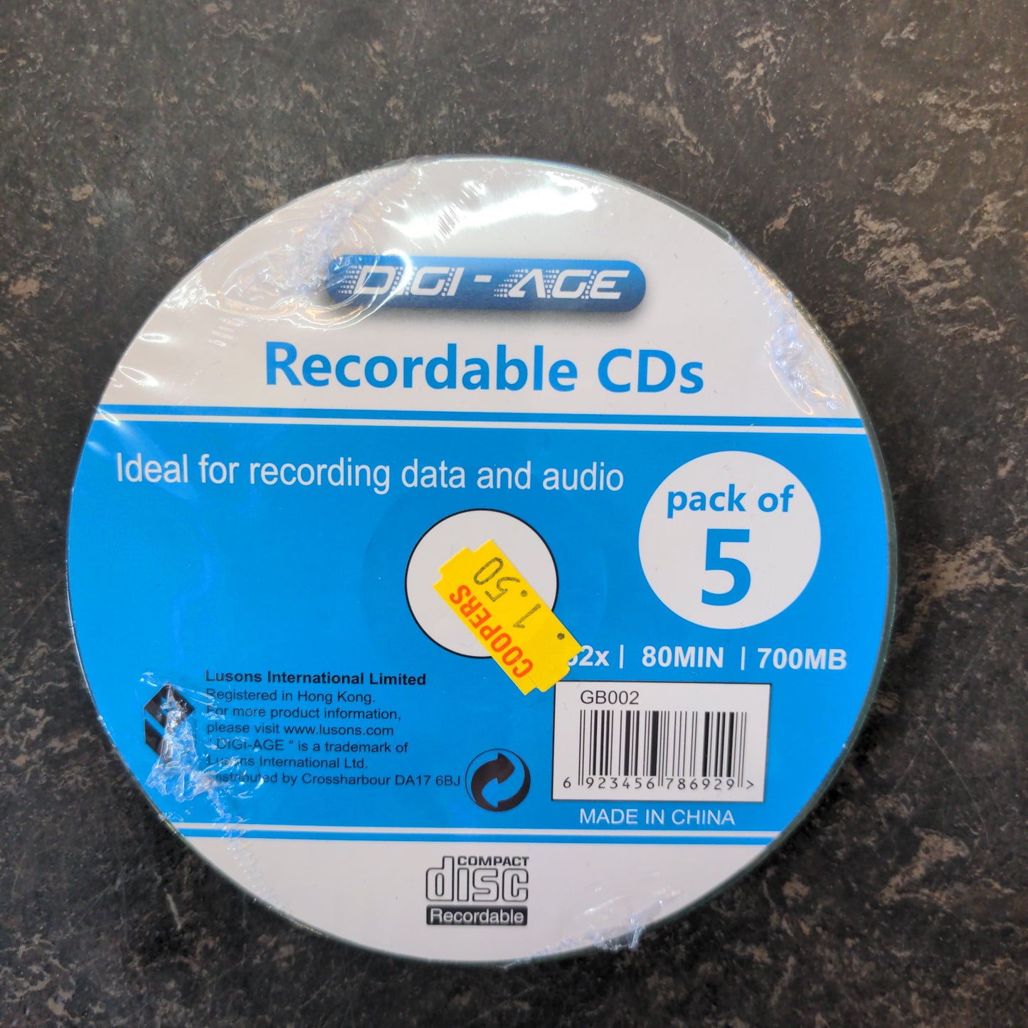 CD enregistrables paquet de 5
