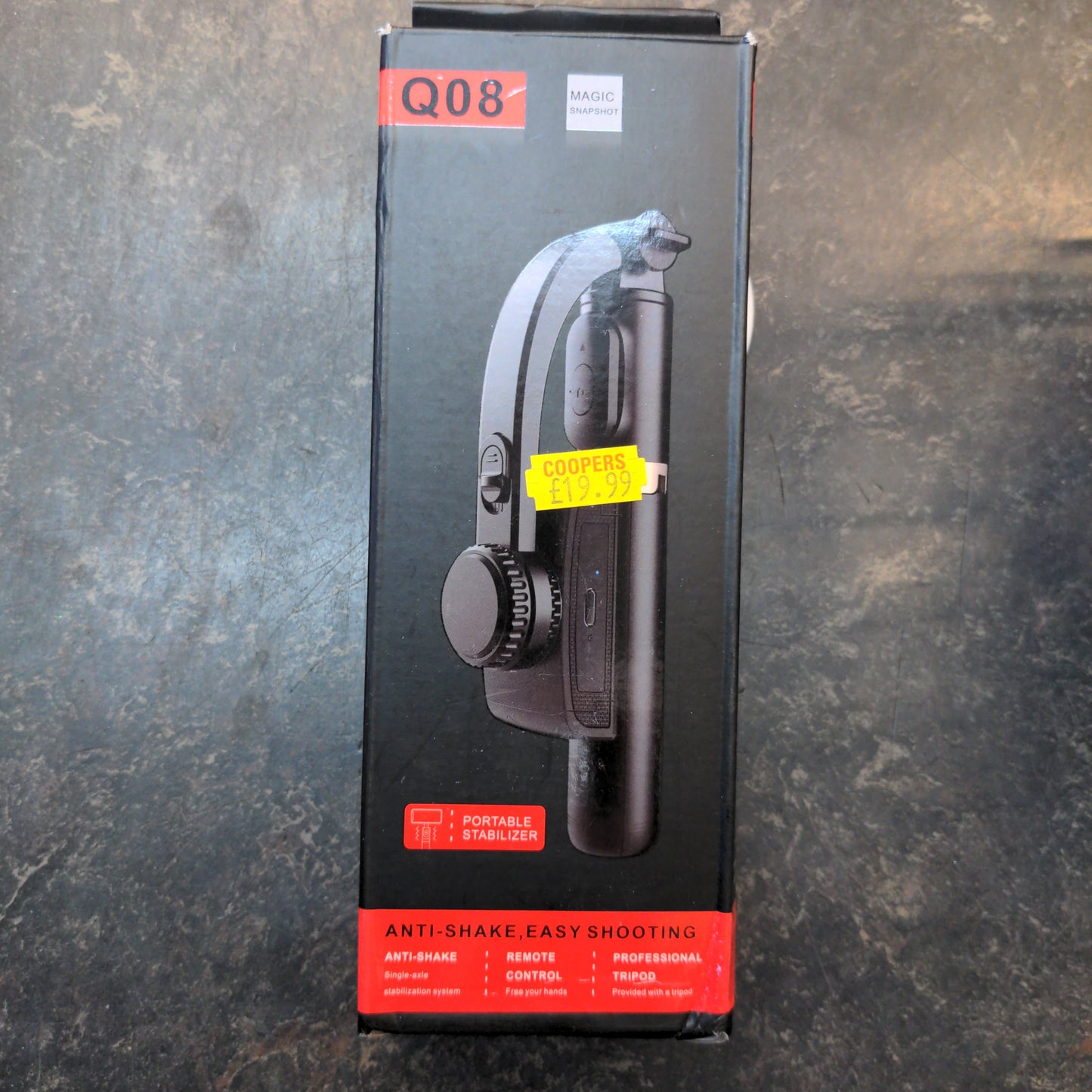 Stabilisateur portable Q08, trépied-perche à selfie