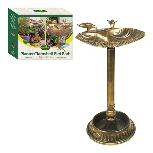 Bain d'oiseaux Coquillage avec jardinière intégrée
