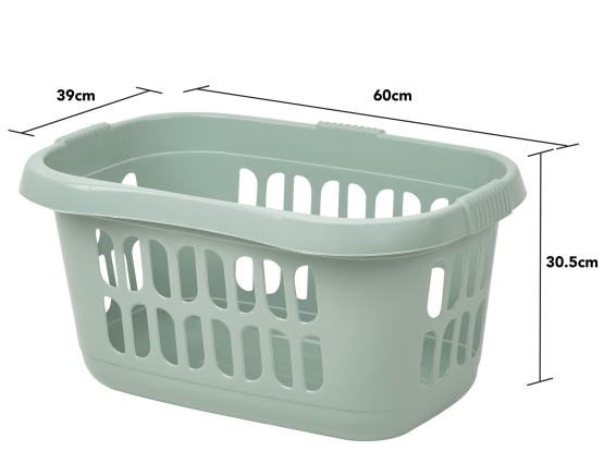 Casa Hipster Laundry Basket Silver Sage