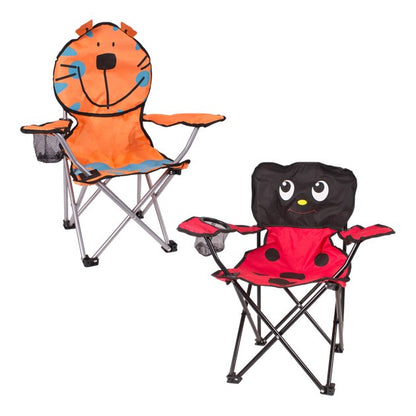 Kids Camping Chair - Assorted Ladybird or Tiger