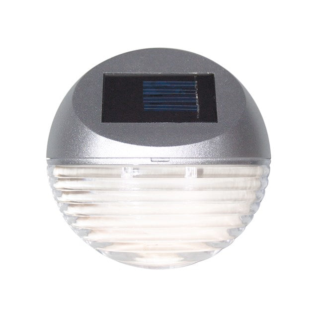 5PK Solar LED Fence Light - Silver