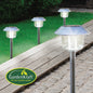 4PK S/S Solar LED Oblique Cap Stake Light