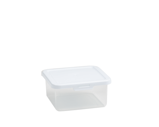 2.02 Food Locker 600ml Square Clear/White