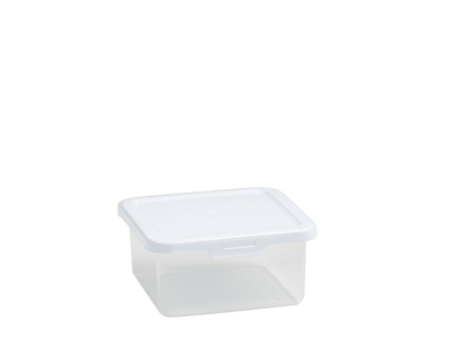 2.02 Food Locker 600ml Square Clear/White