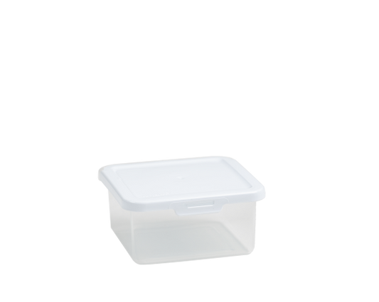 2.02 Food Locker 600ml Square Clear/White