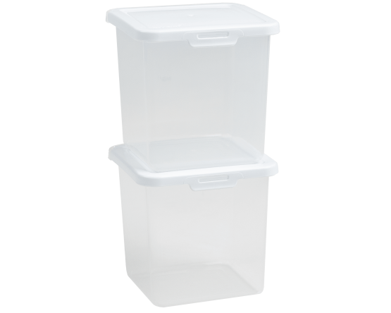 2.03 Food Locker 1.2L Square Clear/White