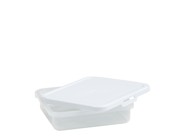 Food Locker 750ml Square Clear/White 3.01