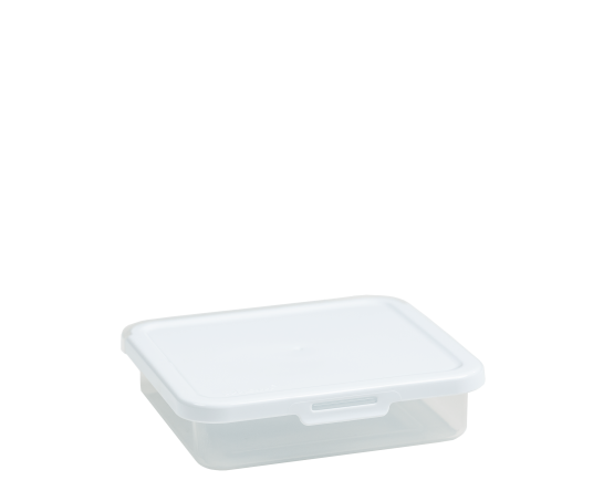 Food Locker 750ml Square Clear/White 3.01