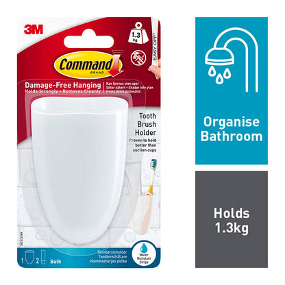Support brosse à dents/rasoir Command pour salle de bain BATH16-ES