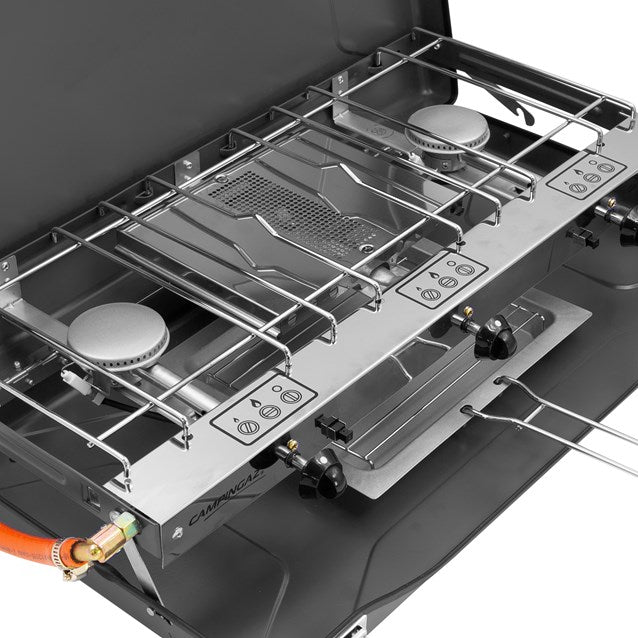 4.5kW Double Burner Gas Stove & Grill in Case