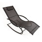 Garden Steel Textilene Rocking Lounge Chair-Black