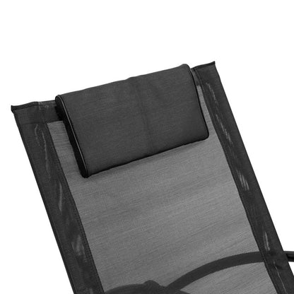 Louis Textile Rocking Lounger Black