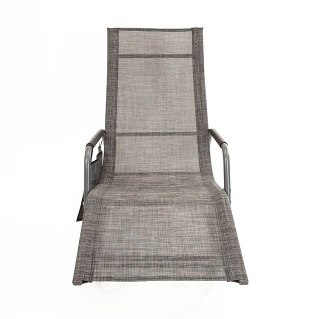 Garden Rocking Relaxing Lounger- Black&amp;Grey