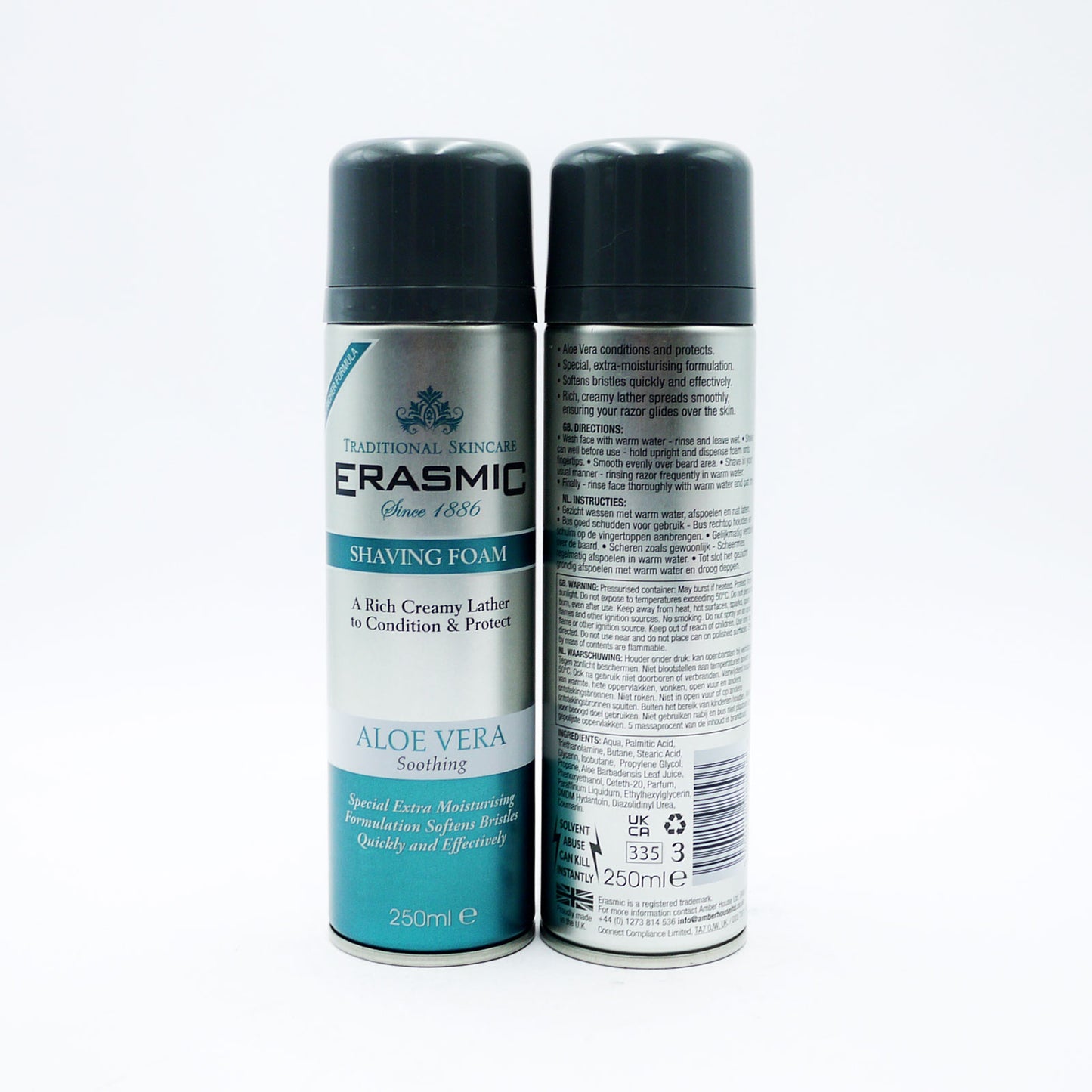 ERASMIC SHAVE FOAM ALOE VERA 250ml