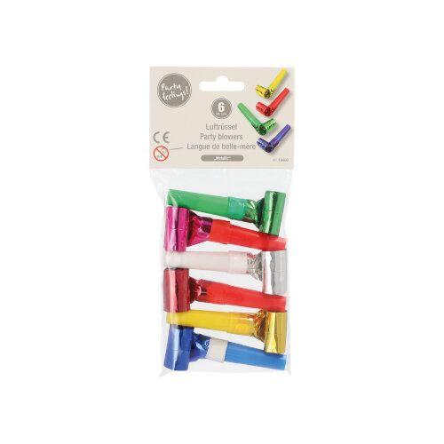 6 Metallic Party Blowers