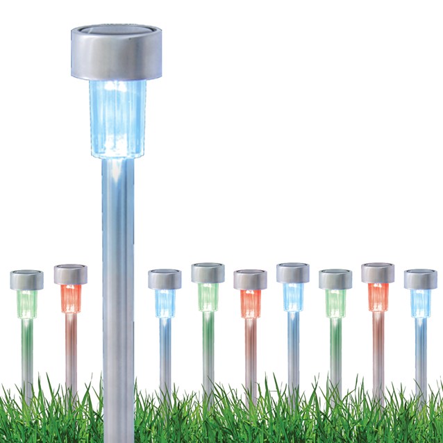 16pk S/S Bollard Solar Lights-Colour