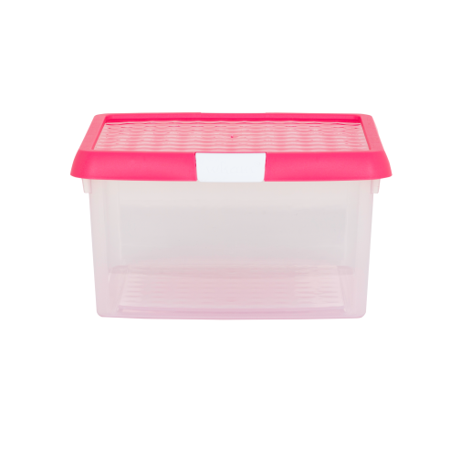 Wham® Clip 9.01 9L Box & Lid Clear Base Pink/Lilac Lids