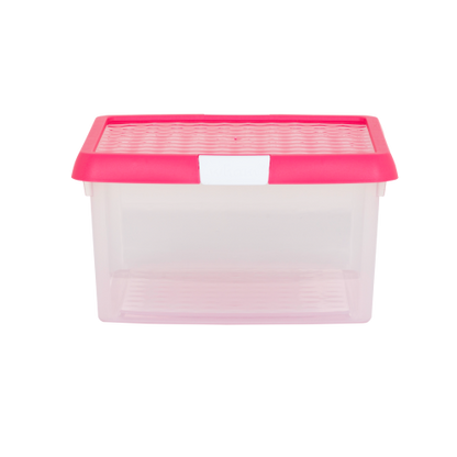 Wham® Clip 9.01 9L Box & Lid Clear Base Pink/Lilac Lids