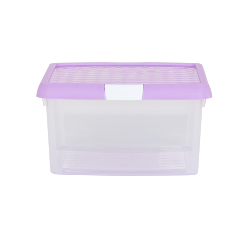 Wham® Clip 9.01 9L Box & Lid Clear Base Pink/Lilac Lids