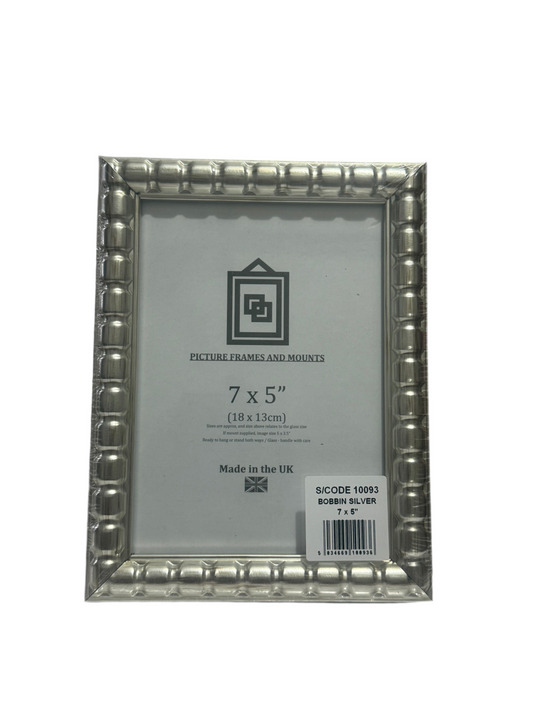 BOBBIN SILVER 7x5” (18x13cm) PICTURE FRAME