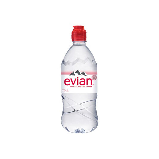 Evian Natural Mineral Water with Sports Cap 750ml