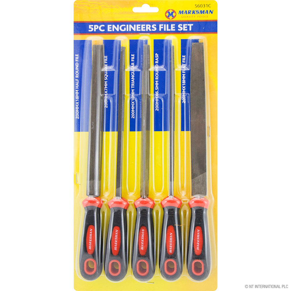 Jeu de 5 limes d'ingénieur pour bois de 20 cm – pour travaux de menuiserie de précision