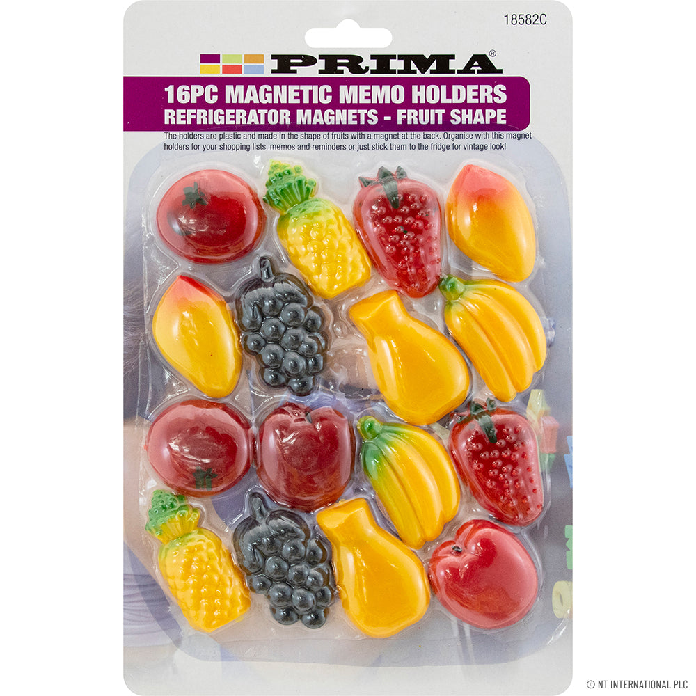 16pcs Magnetic Memo Holder for Fruits - Stylish and Functional!