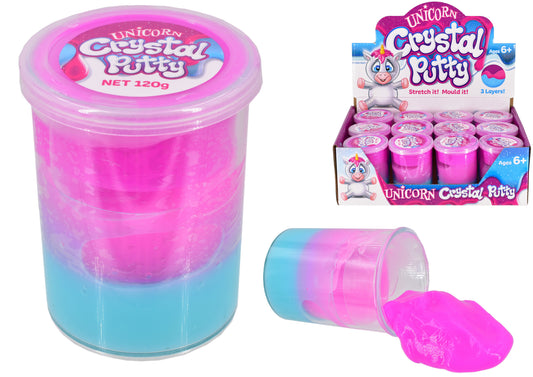 Sparkle and Play with Unicorn Rainbow Crystal Putty 120g