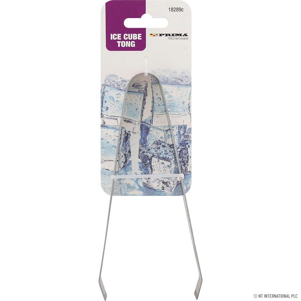 Pince à glaçons élégante en acier inoxydable de 16 cm – Pratiquement emballée sur carte pour un service stylé.