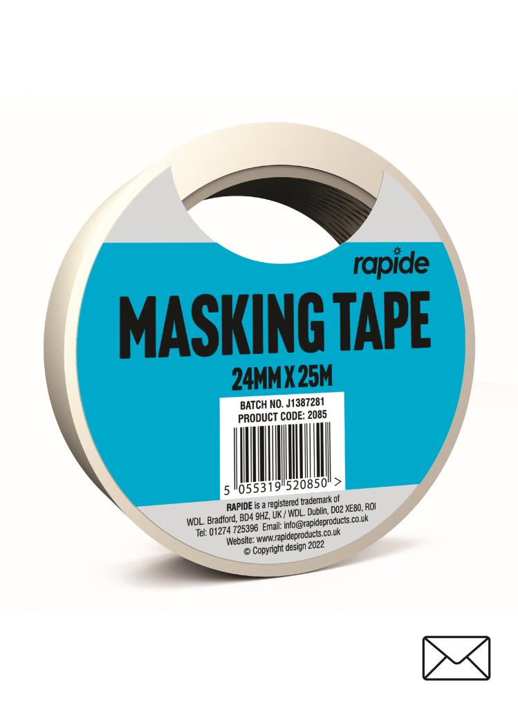 Premium Quality Masking Tape 24mm x 25m - Versatile Adhesive Tape for Crafts, Painting, and Home Projects