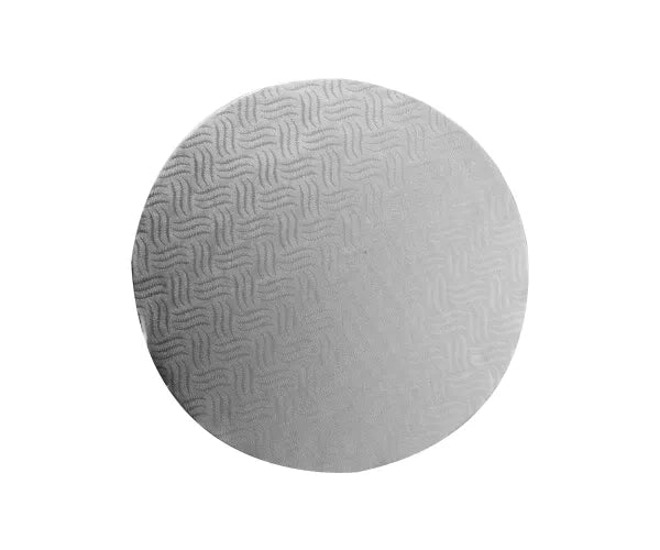 Tambour à gâteau rond argenté premium 35 cm x 12 mm | Support de gâteau robuste pour une présentation parfaite.