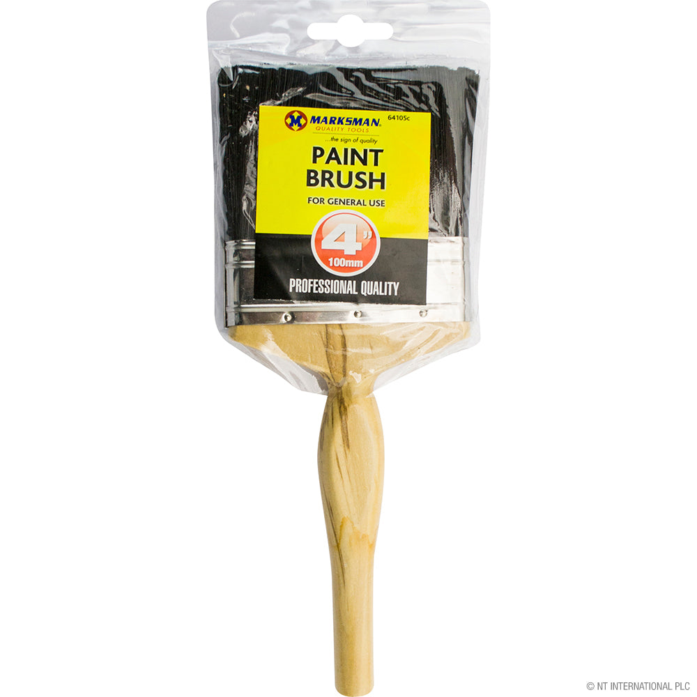 Pinceau de 100 mm - Manche en bois - Outil de peinture de qualité supérieure
