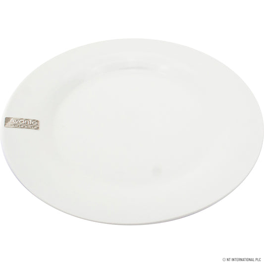 Assiette plate classique de 23 cm (9 pouces) en élégant blanc uni.