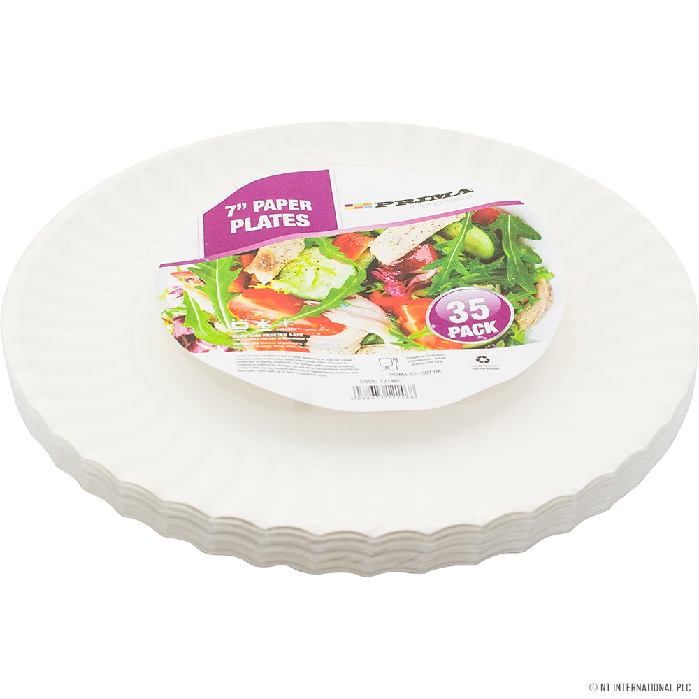 Assiettes en carton de qualité supérieure – Paquet de 35 – 18 cm de diamètre