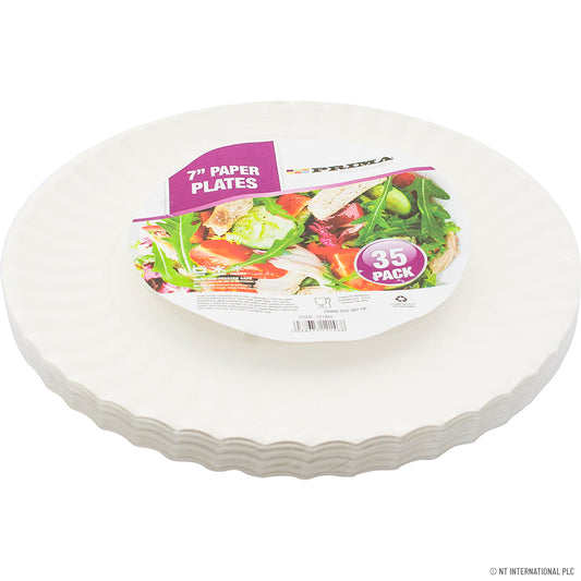 Assiettes en carton de qualité supérieure – Paquet de 35 – 18 cm de diamètre