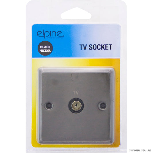 Upgrade Your Home with Style: Black Nickel TV Socket for a Modern Touch.