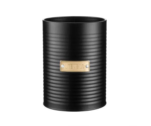 Pot à ustensiles Otto Black : une organisation de cuisine élégante.