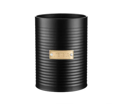 Pot à ustensiles Otto Black : une organisation de cuisine élégante.
