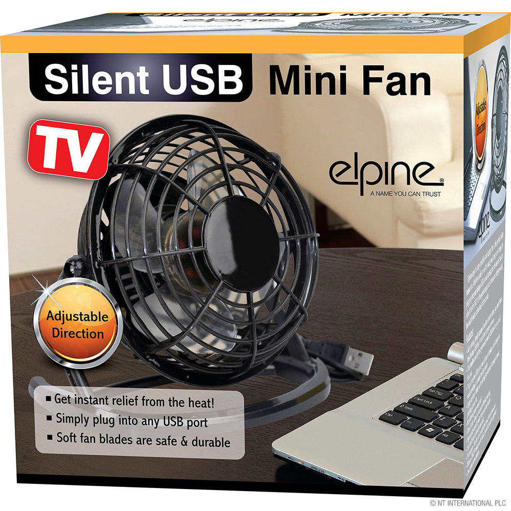 Restez au frais partout avec notre mini ventilateur de bureau USB silencieux en noir élégant - Parfait pour le travail, la maison et au-delà.