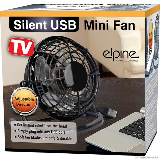 Restez au frais partout avec notre mini ventilateur de bureau USB silencieux en noir élégant - Parfait pour le travail, la maison et au-delà.