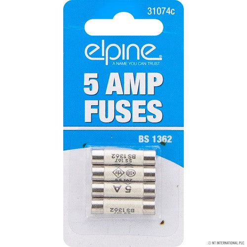 Assurez la sécurité électrique avec les fusibles 5 ampères (lot de 4) – Boîte de présentation pratique de 25.