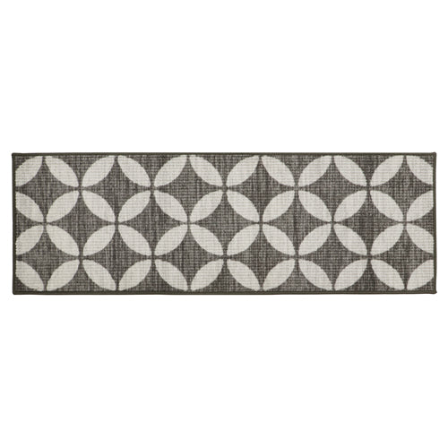 Tapis de Couloir Lavable en Machine FFiora - Étain 50x150cm | Tapis Élégant et Pratique.