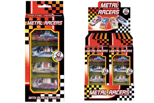 the Best 4pc Metal Cars in Hanging Window Box - Quality Toy Collectibles
