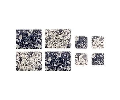 Optimisez votre expérience culinaire avec notre ensemble de 8 sets de table et sous-verres Woodland.